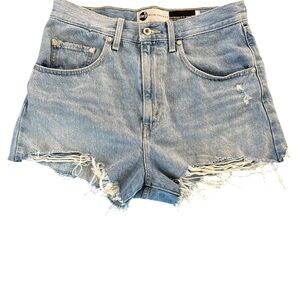 Levi's Silver Tab Women's Distressed Jean Shorts‎ - Light Blue